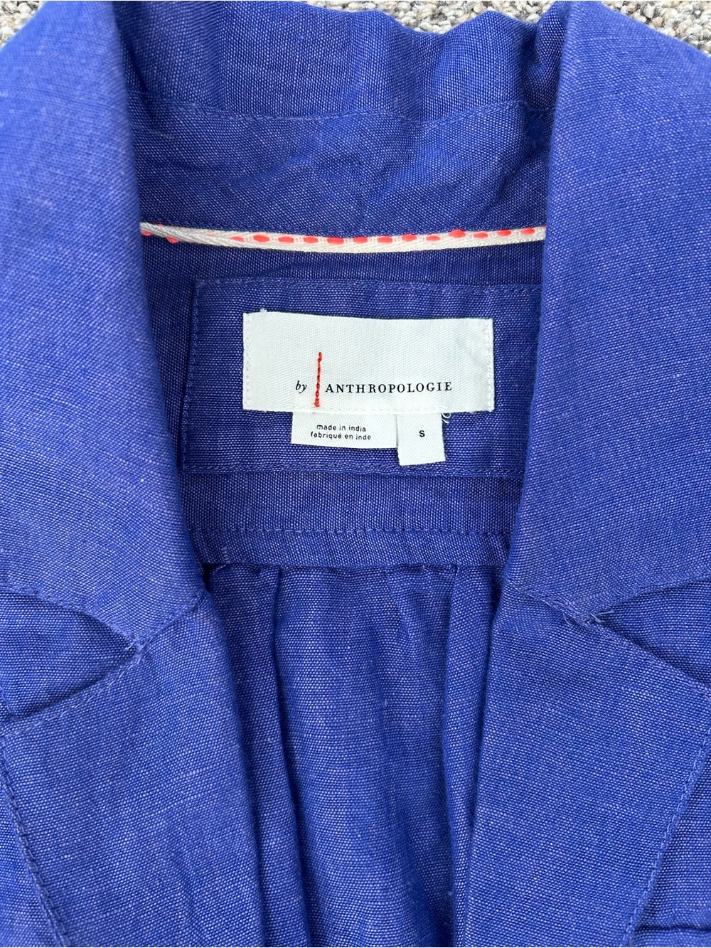 Anthropologie Linen Blend Boxy Crop Collared Shirt - Picture 5 of 10